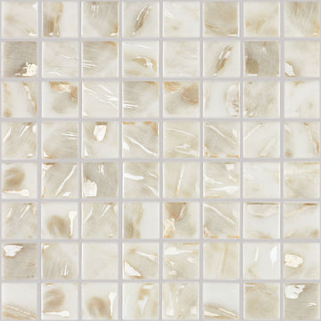 Oasis Marfil, 1.5" x 1.5" Glass Tile | Pool, Spa, & Kitchen Tile