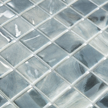 Oasis Gray, 1" x 1" Glass Tile | Pool, Spa, & Kitchen Tile