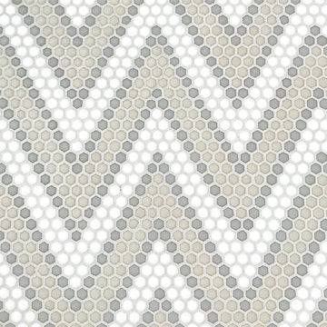 Amiens Country, Hexagon Mosaic Tile | Geometro Glass Tile