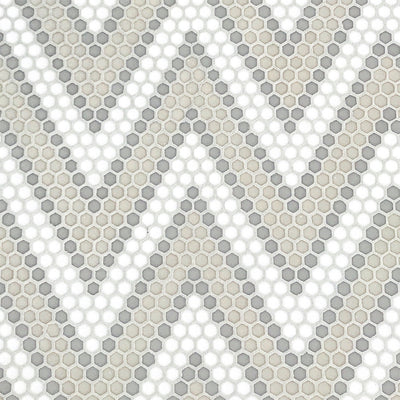 Amiens Country, Hexagon Mosaic Tile | Geometro Glass Tile