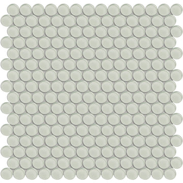 Sand, Penny Round Mosaic | ANAELEMPNRDSAND | Aquatica Glass Tile