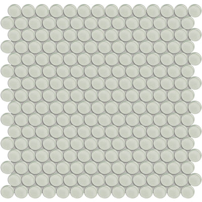 Sand, Penny Round Mosaic | ANAELEMPNRDSAND | Aquatica Glass Tile