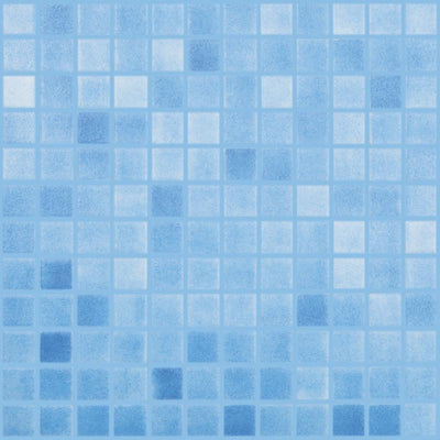 093110MANTID Fog Sky Blue Slip Resistant, 1" x 1" Vidrepur