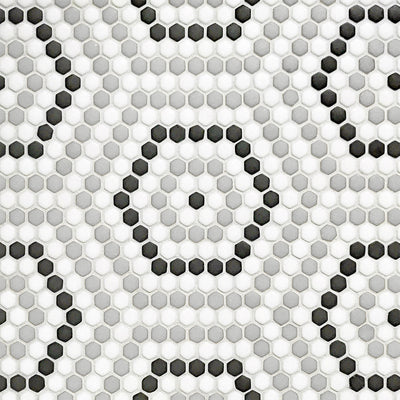 Belfort Classic, Hexagon Mosaic Tile | Geometro Glass Tile