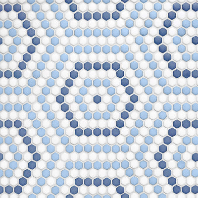 Belfort Coastal, Hexagon Mosaic Tile | Geometro Glass Tile