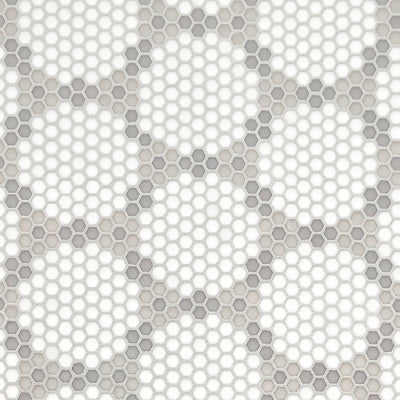 Bourges Country, Hexagon Mosaic Tile | Geometro Glass Tile