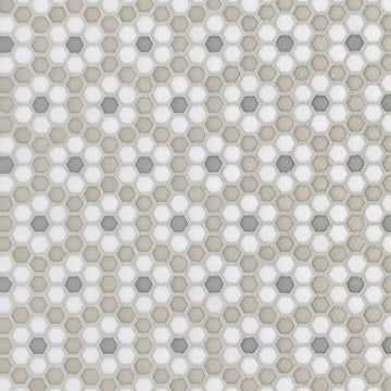 Dijon Country, Hexagon Mosaic Tile | Geometro Glass Tile