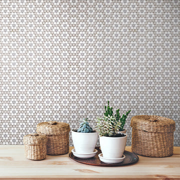 Dijon Country, Hexagon Mosaic Tile | Geometro Glass Tile