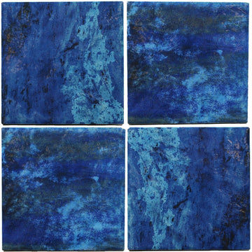 Blu, 6" x 6" Tile | ESTCORABLUE6 | Aquatica Porcelain Pool Tile