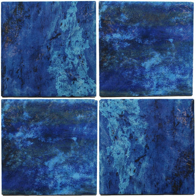 Blu, 6" x 6" Tile | ESTCORABLUE6 | Aquatica Porcelain Pool Tile