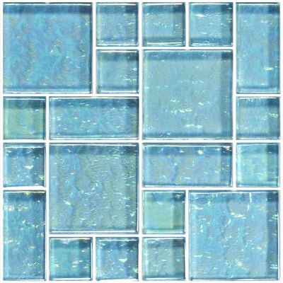 Aquamarine, Mixed | GG8M2348T9 | Glass Mosaic Tile for Pools