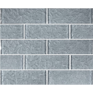 Gray 2" x 6" Glass Subway Tile | MS826K7 | Moonscape Series Pool Tile