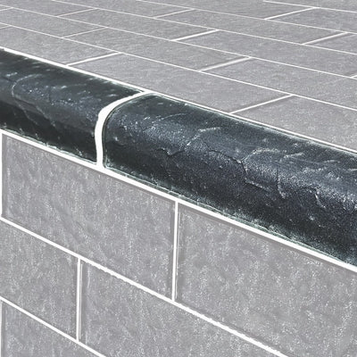 Black Glass Trim Tile | TRIM-MS826K1 | Moonscape Series Pool Tile