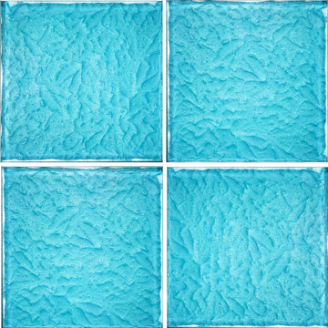 Turquoise 6" x 6" Glass Pool Tile | MS866T3 | AquaBlu Mosaics