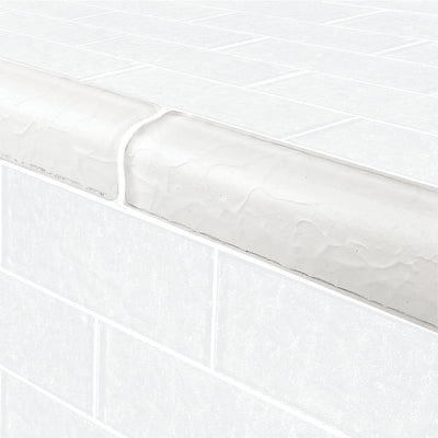 White Glass Trim Tile | TRIM-MS826W2 | Moonscape Series Pool Tile