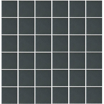 POWUNGLBLK2PT Aquatica Black, 2" x 2" - Porcelain Pool Tile