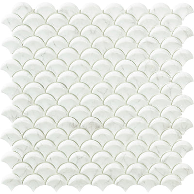 Carrara Grey 3D Fish Scale Mosaic | Soul Extreme Collection by Vidrepur