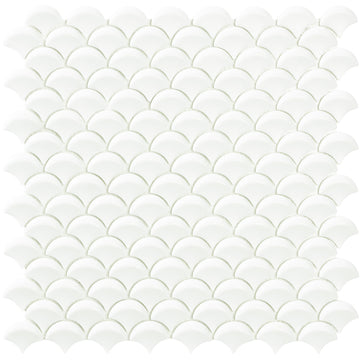 White Matte 3D Fish Scale Mosaic | Soul Extreme Collection by Vidrepur