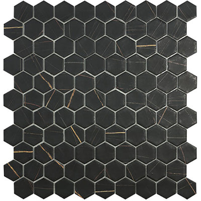 Supreme Sahara, Hexagon Glass Tile | Mosaic Tile by Vidrepur