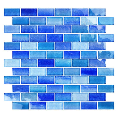 Surf, 1" x 2" Glass Tile | CW812B5 | Artistry in Mosaics