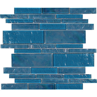 Treasure Series Topazstone Linear Mosaic Tile | TASTREATOPAZSTML | Tesoro Glass Tile