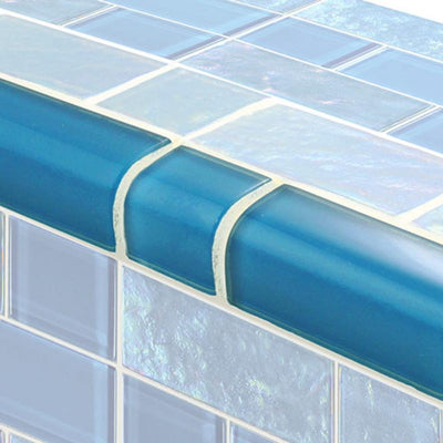 TRIM-GT8M4896B12 Trim Azure Mixed Artistry in Mosaics