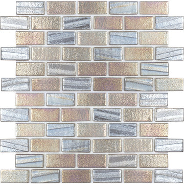 Grey 1" x 2" Mosaic Tile | VIDILLUGREY12 | Aquatica Glass Pool Tile