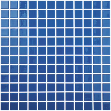 Denim Blue Slip Resistant, 1" x 1" Glass Tile | Pool Tile by Vidrepur