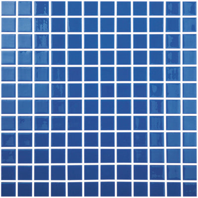 Denim Blue Slip Resistant, 1" x 1" Glass Tile | Pool Tile by Vidrepur