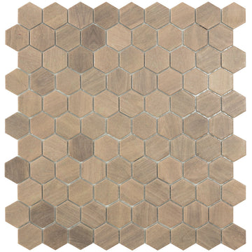 Legend Angora, Hexagon Glass Mosaic | Glass Tile by Vidrepur 