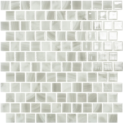 Glass Mosaic Pool | Pearl, 1" x 1" Brick Glass Tile | Vidrepur Nature Collection