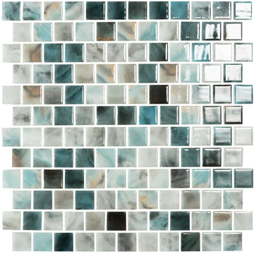 Air Force, 1" x 1" Brick Glass Tile | Vidrepur Nature Collection