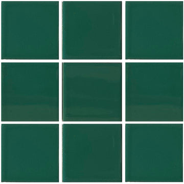 Hunter Green, 3" x 3" | VIP-711 | Fujiwa Porcelain Pool Tile