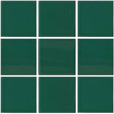 Hunter Green, 3" x 3" | VIP-711 | Fujiwa Porcelain Pool Tile