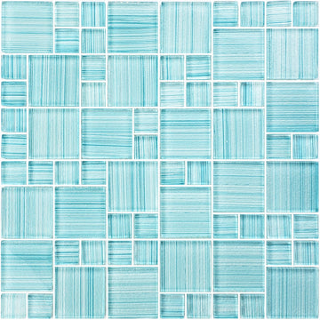 Seafoam, Mixed Mosaic Tile | GW8M2348T10 | Glass Pool Tile